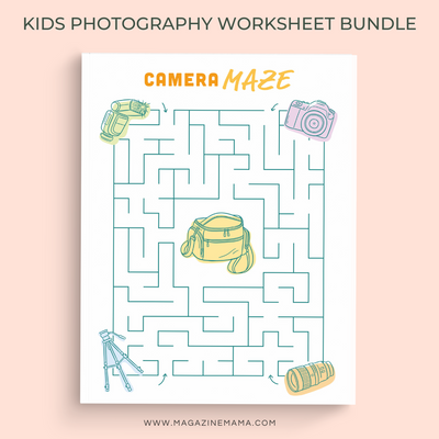 Kids Photography Worksheet Bundle