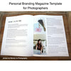 Personal Brand Photography Magazine Template  (Canva Template Version)