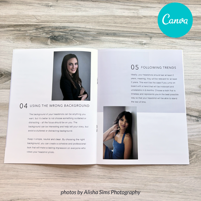 Canva Headshot Photography Lead Magnet Template