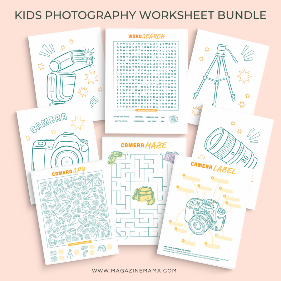 Kids Photography Worksheet Bundle