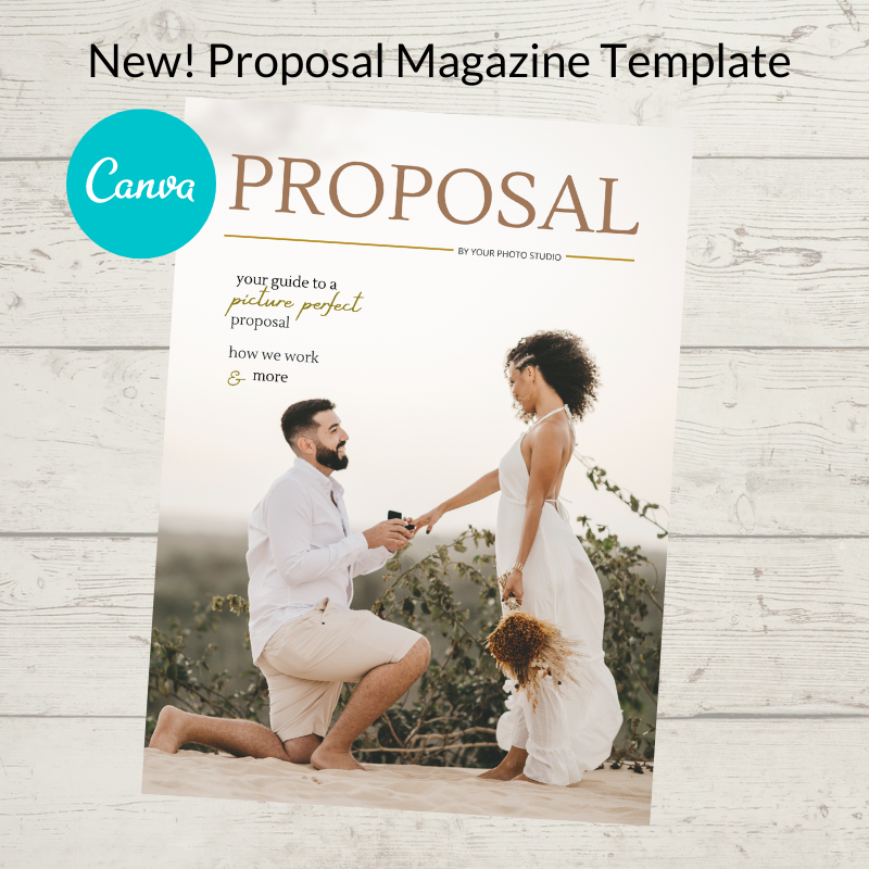 Wedding Proposal Photography Magazine Tempalte