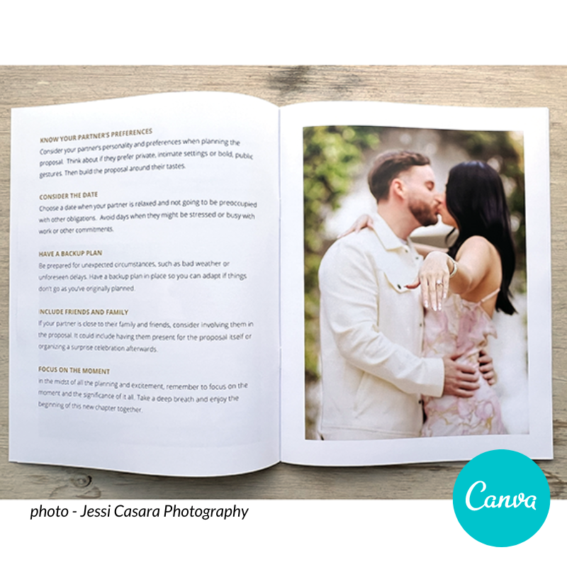 Wedding Proposal Photography Magazine Tempalte