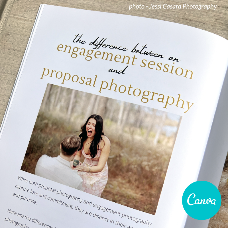 Wedding Proposal Photography Magazine Tempalte