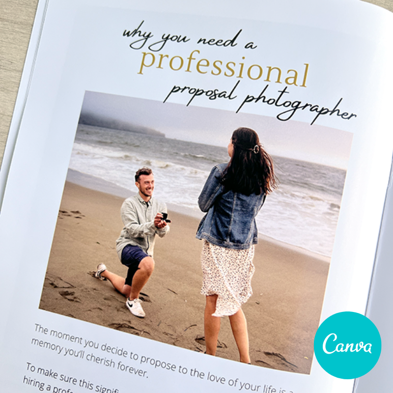 Wedding Proposal Photography Magazine Tempalte