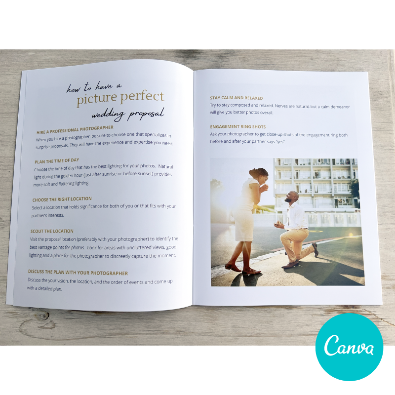 Wedding Proposal Photography Magazine Tempalte