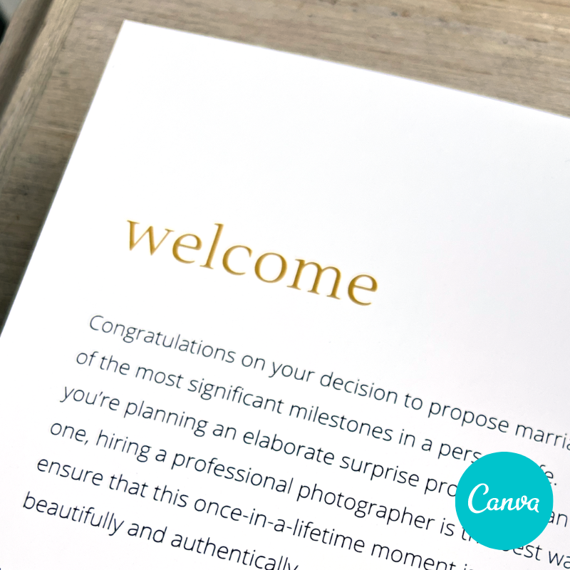 Wedding Proposal Photography Magazine Tempalte