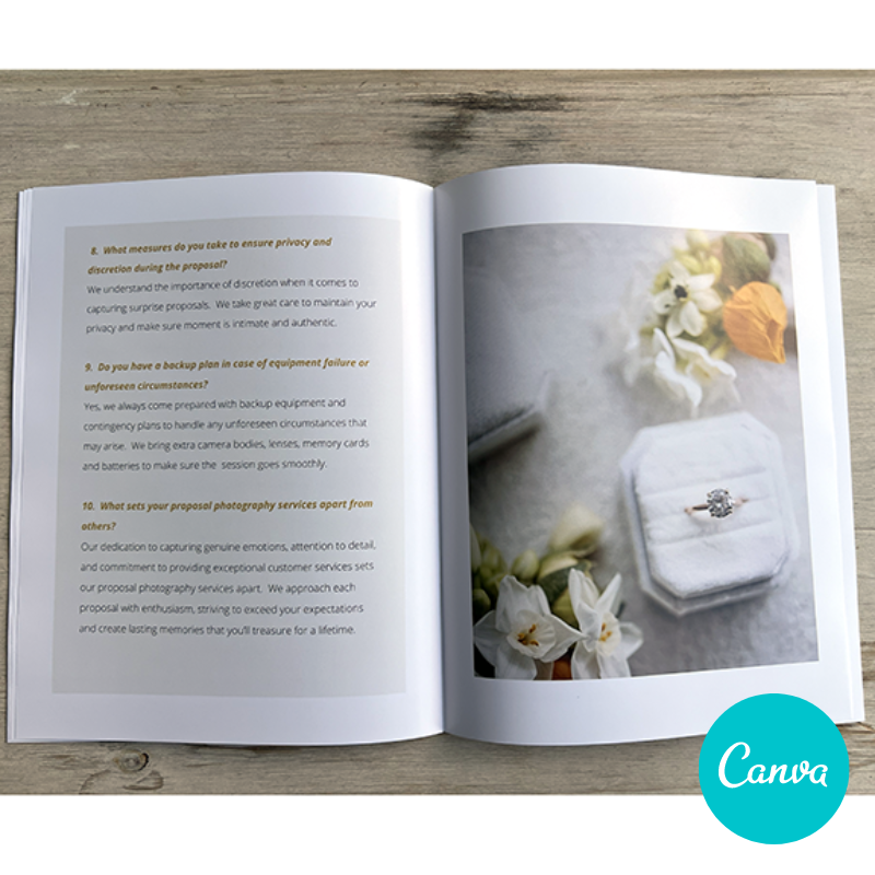 Wedding Proposal Photography Magazine Tempalte