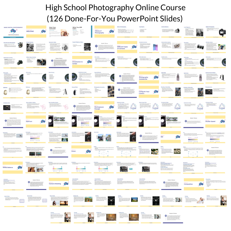 Teach Photography to High School Students Online