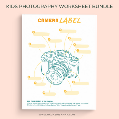 Kids Photography Worksheet Bundle