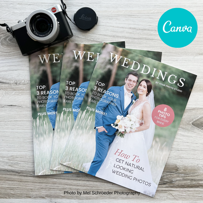 Wedding Photographer Canva Magazine Template
