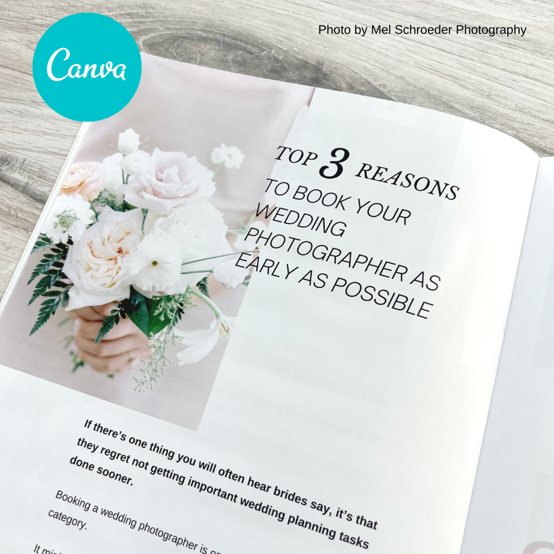 Wedding Photographer Canva Magazine Template