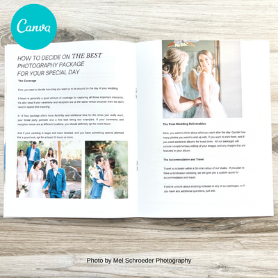 Wedding Photographer Canva Magazine Template