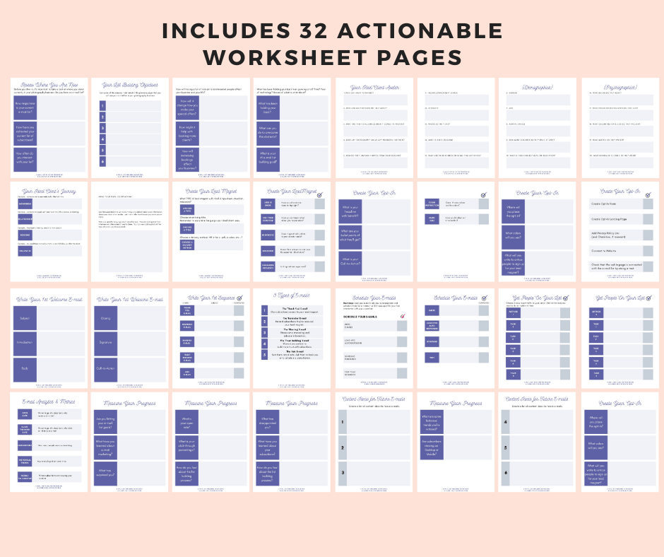Photographer E-mail List Building Workbook and Guide