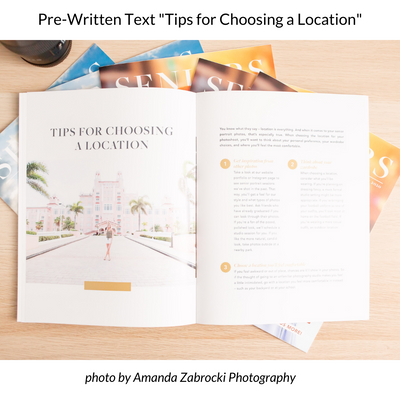 Senior Photography Welcome Guide Template