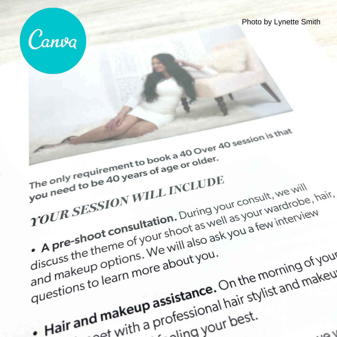 40 Over 40 Photography Magazine Template Canva Version
