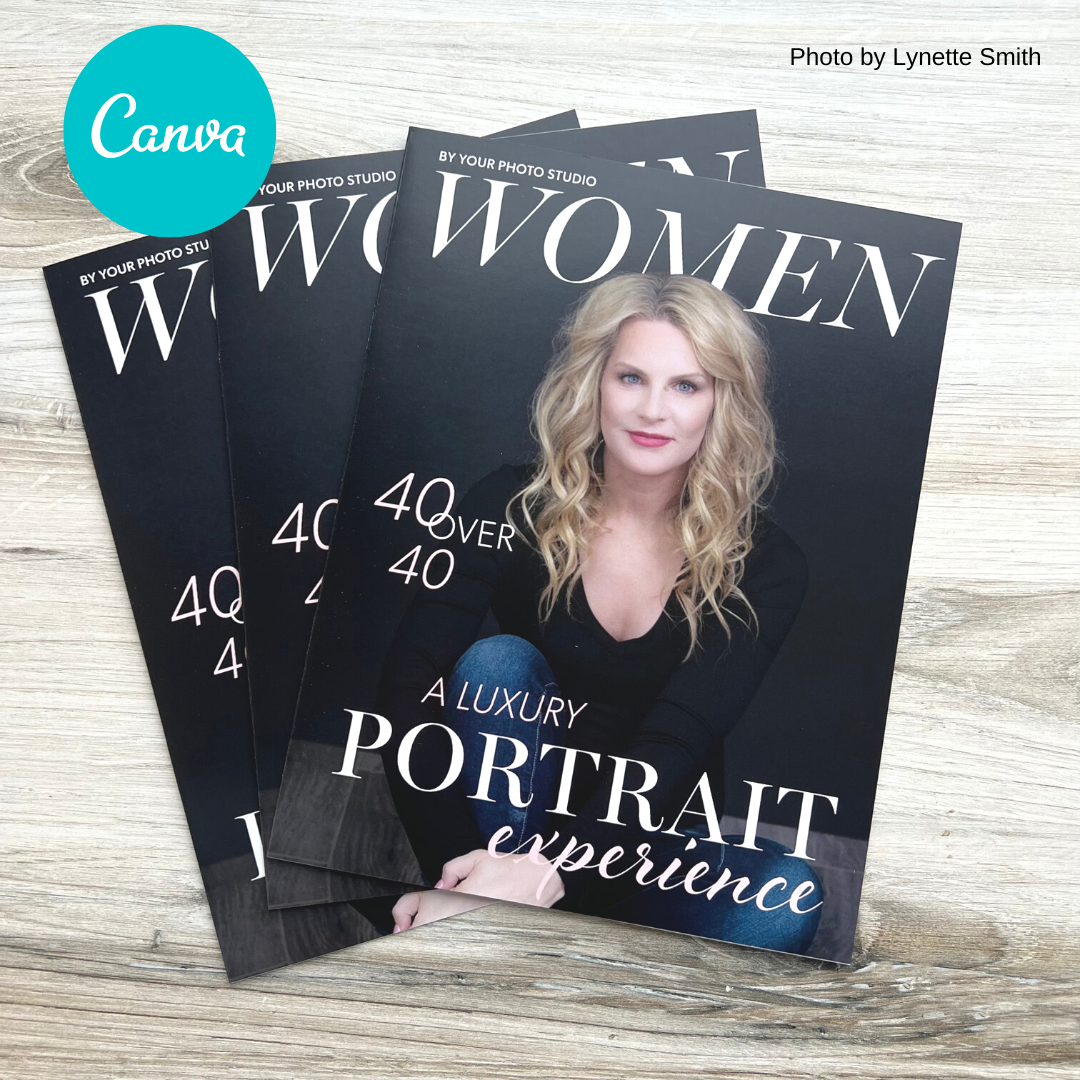 40 Over 40 Photography Magazine Template Canva Version