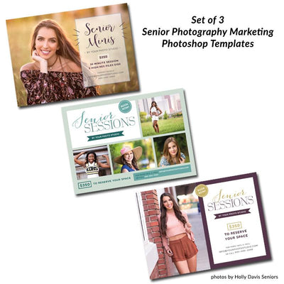 Senior Photography Marketing Templates (Set of 3)