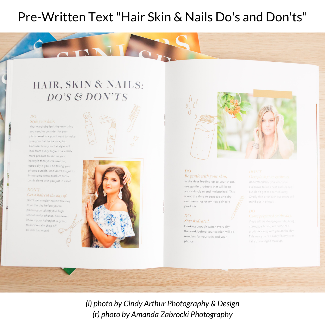 Senior Photography Welcome Guide Template