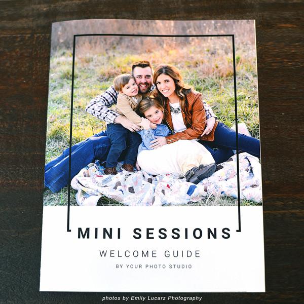 8.5x11 Magazine Template - Mini Sessions Welcome Guide Photographer Template
