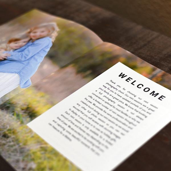 8.5x11 Magazine Template - Mini Sessions Welcome Guide Photographer Template