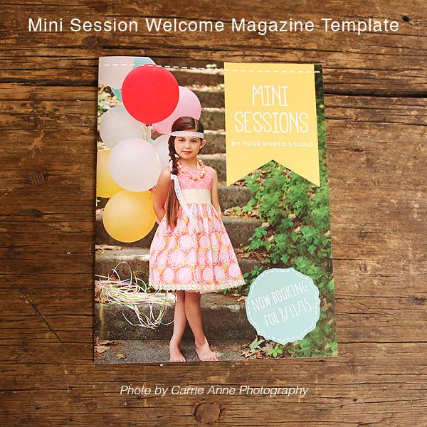 8.5x11 Magazine Template - Mini Sessions Welcome Guide Template