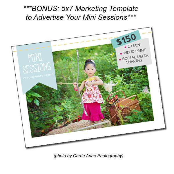 8.5x11 Magazine Template - Mini Sessions Welcome Guide Template
