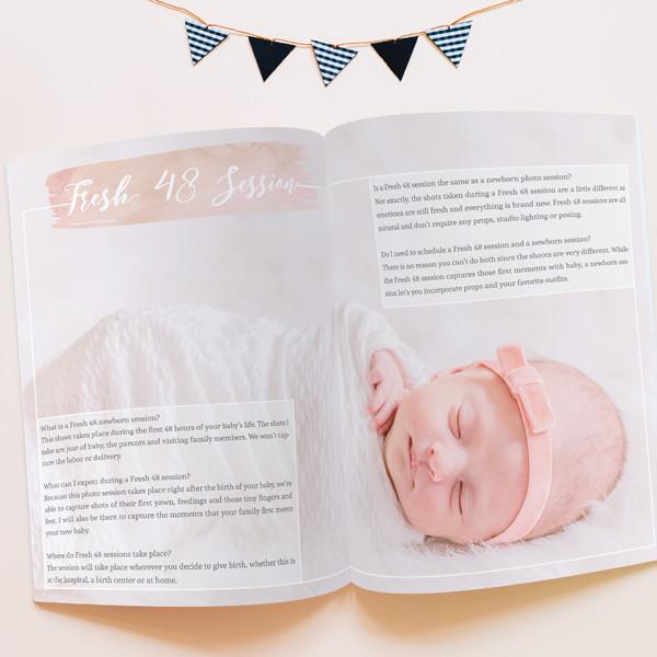 8.5x11 Magazine Template - Newborns Magazine Welcome Guide