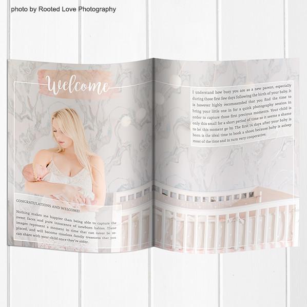 8.5x11 Magazine Template - Newborns Magazine Welcome Guide