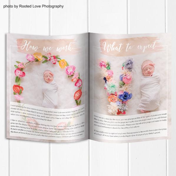 8.5x11 Magazine Template - Newborns Magazine Welcome Guide