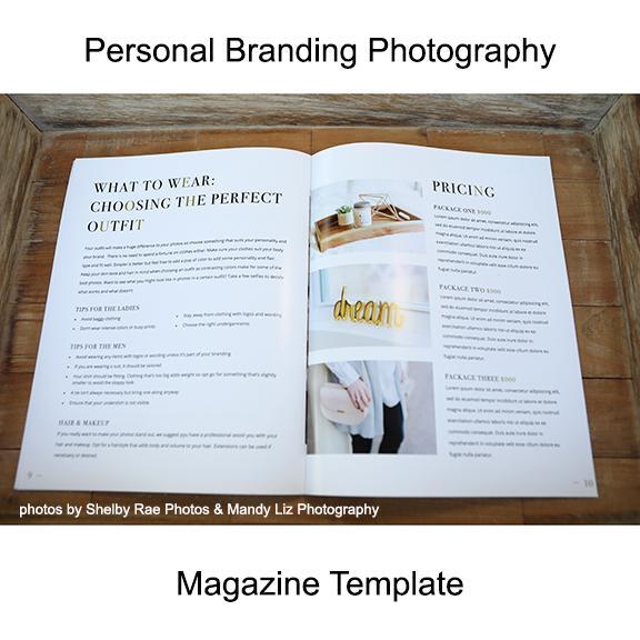 Personal Brand Photography Magazine Template  (Canva Template Version)