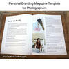 Personal Brand Photography Magazine Template for Photographers