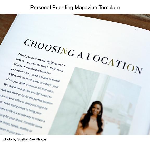 Personal Brand Photography Magazine Template  (Canva Template Version)