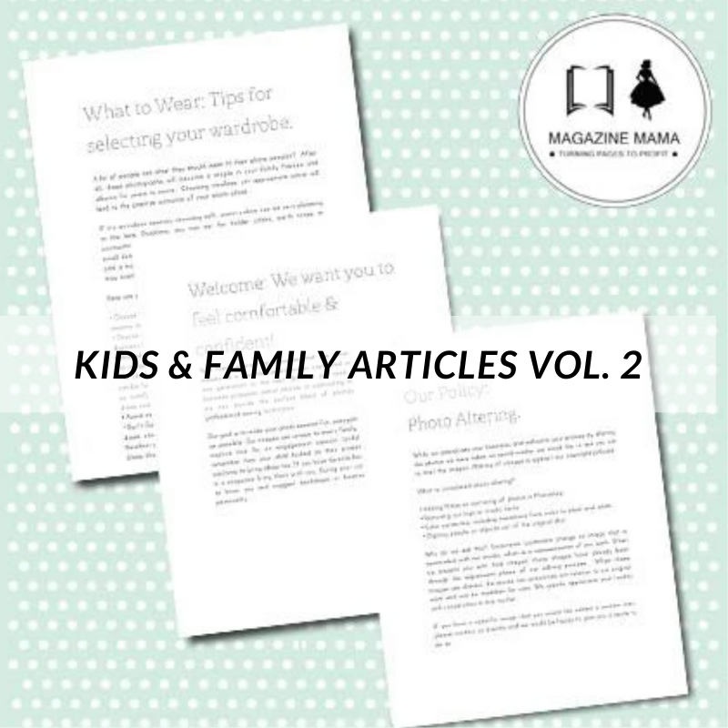 Photography Text: Kids and Family