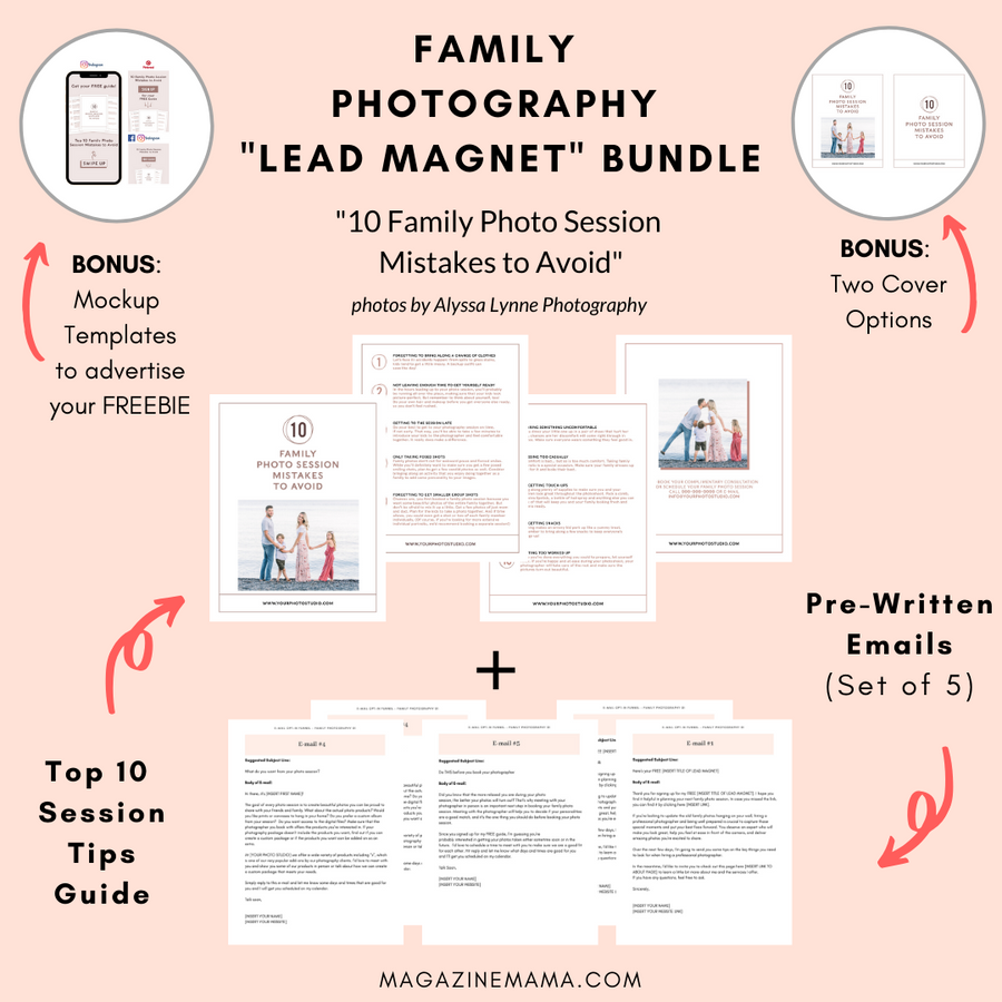 Photographer Lead Magnet Template Kit Bundle