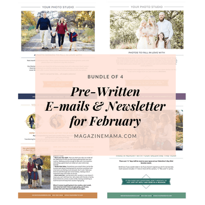 Photography E-mail Newsletter Templates - February
