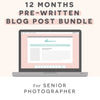 Pre-Written Blog Posts for High School Senior Photographers