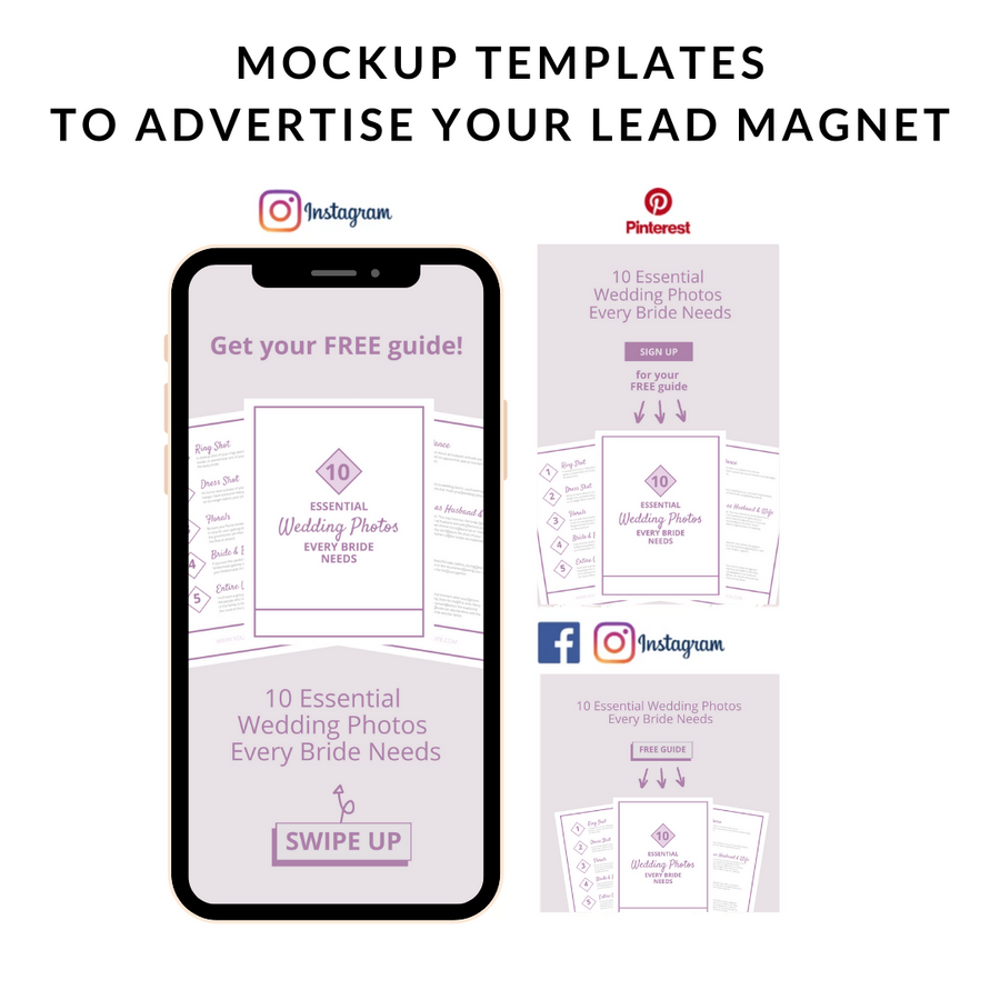Wedding Photographer Lead Magnet Template Kit