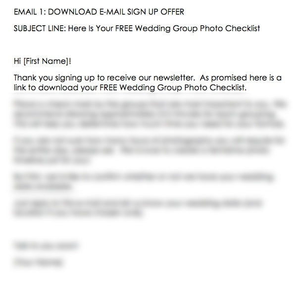 Articles - Wedding Photography E-mail Marketing Kit