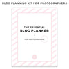 Blog Resources - The Photographer's Essential Blog Planner