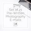 Bundle - Set Of 21 Pre-Written Photography E-mails