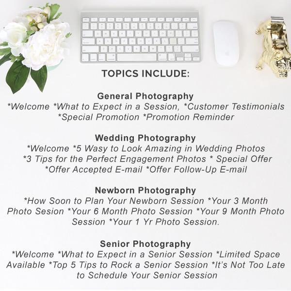 Bundle - Set Of 21 Pre-Written Photography E-mails