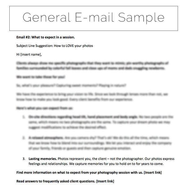 Bundle - Set Of 21 Pre-Written Photography E-mails