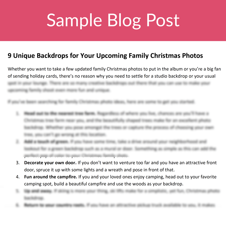 Family Photography Blog Posts for the Holidays
