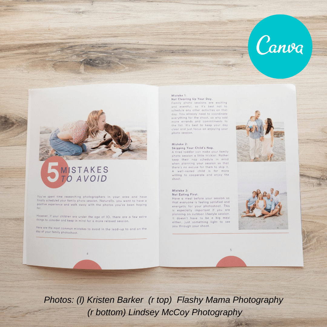 Family Welcome Guide Canva Template for Photographers