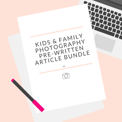 Photography Text: Kids and Family