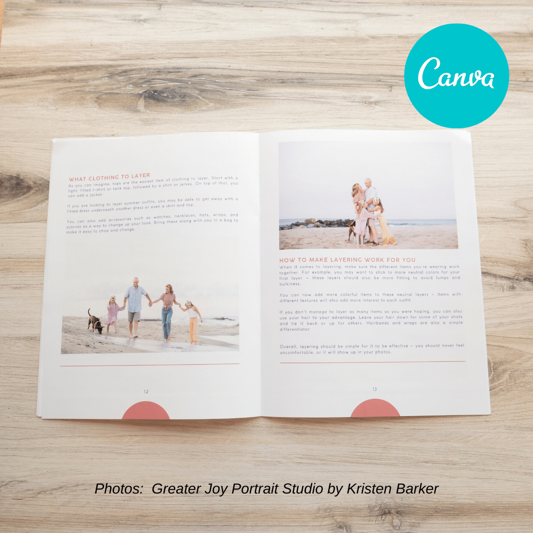 Family Welcome Guide Canva Template for Photographers