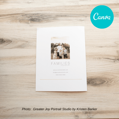 Family Welcome Guide Canva Template for Photographers