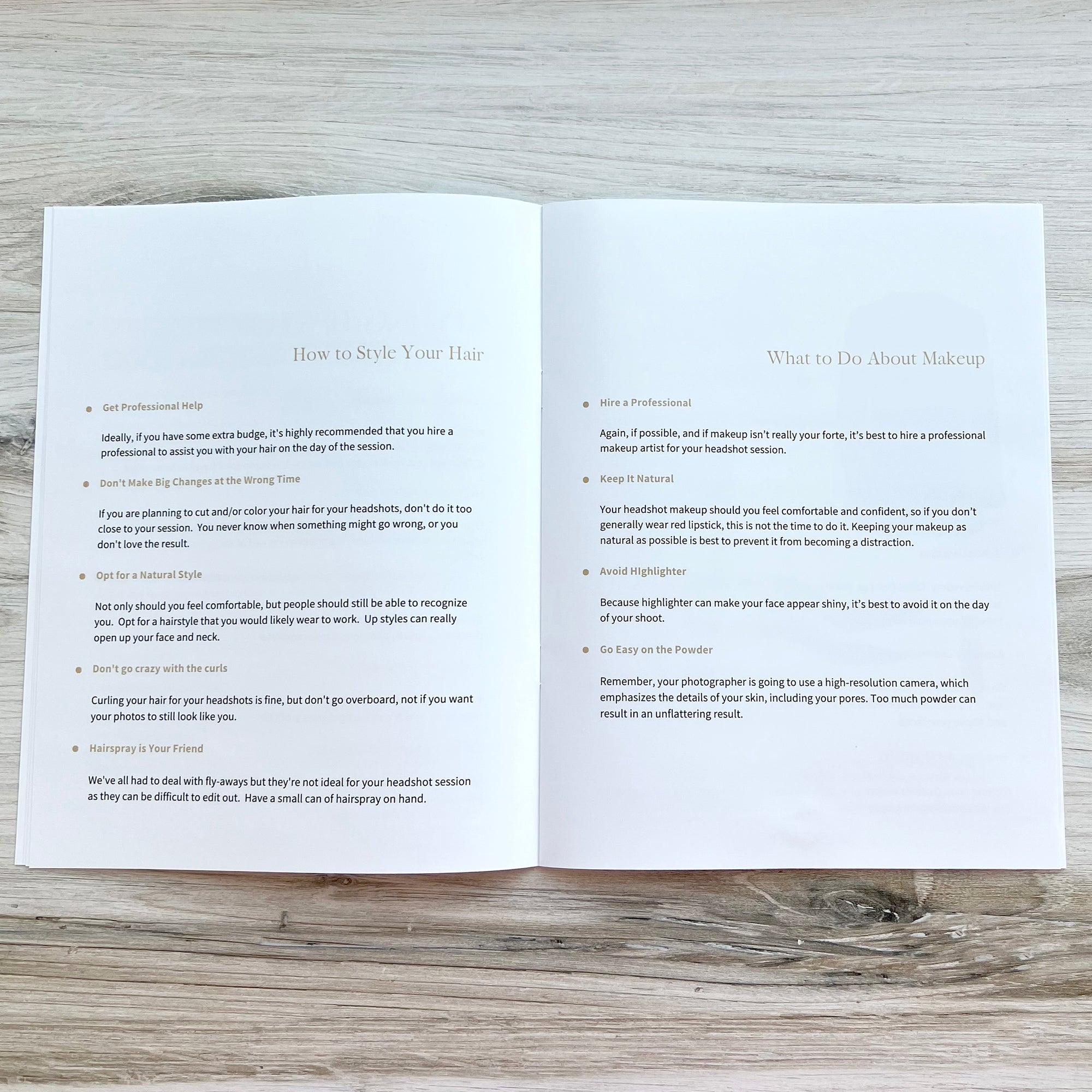 Headshots Photography Marketing Template What to Wear Guide