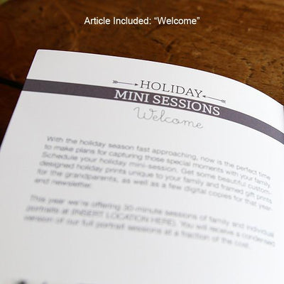 Mini-Magazine - Mini Session Welcome Guide