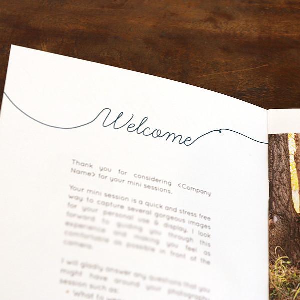 Mini-Magazine - Mini Session Welcome Guide Template